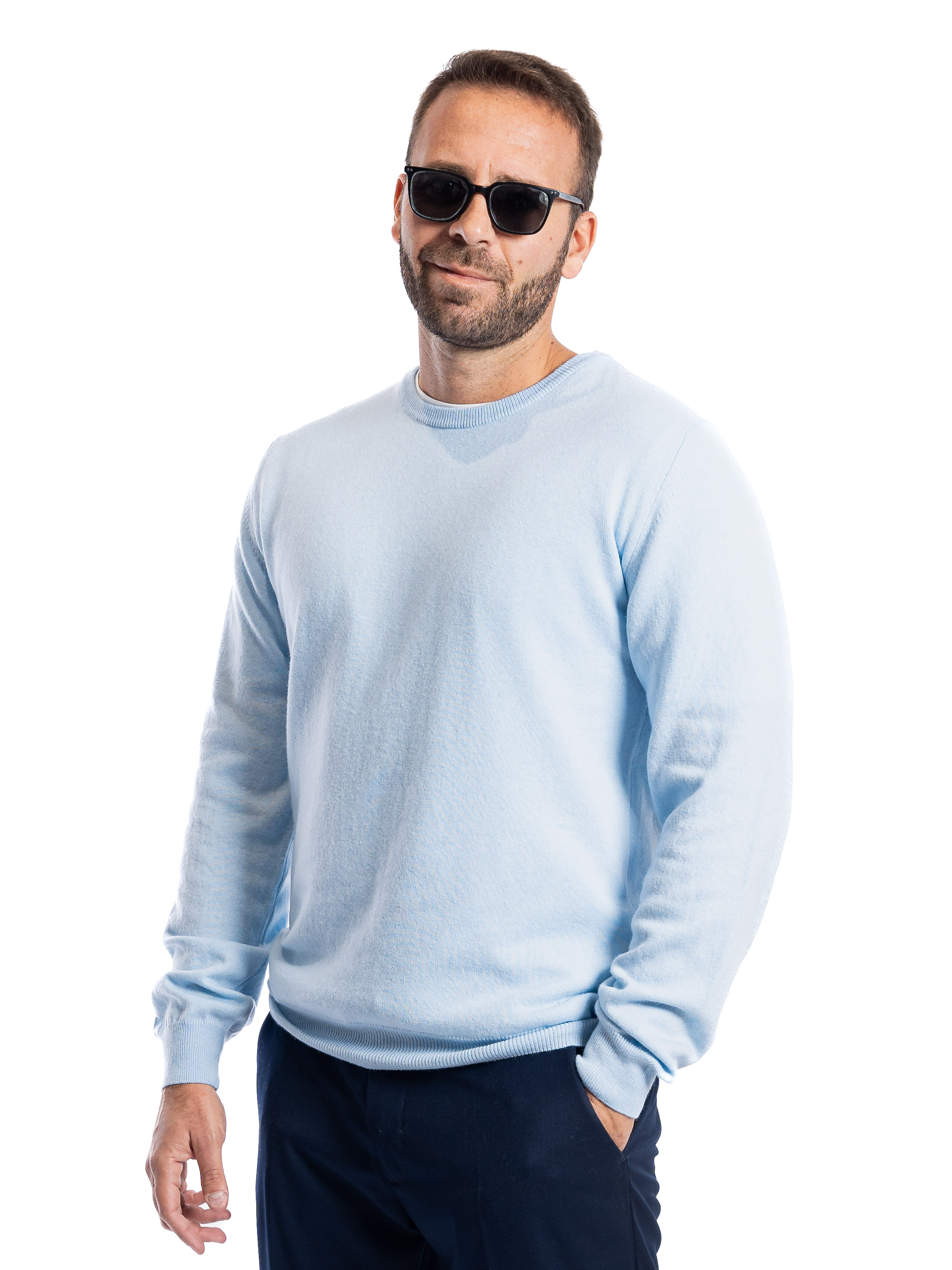 Pullover Kashmir cielo